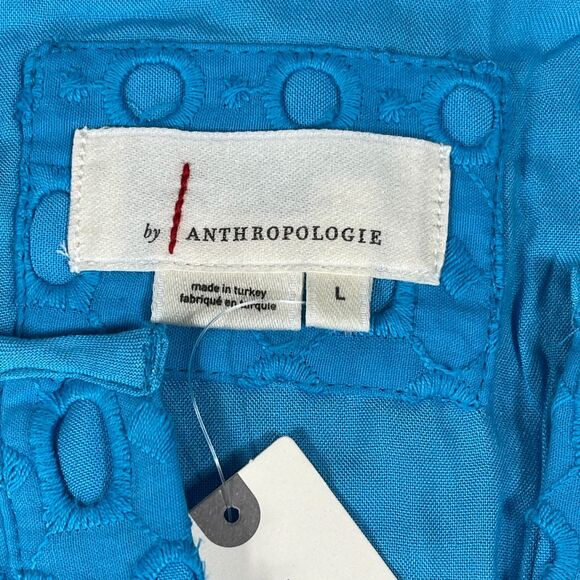 New Anthropologie Somerset Maxi Dress Blue Eyelet - Picture 12 of 13